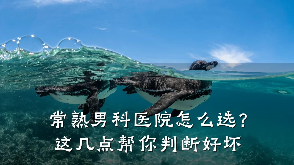 常熟男科医院怎么选?这几点帮你判断好坏