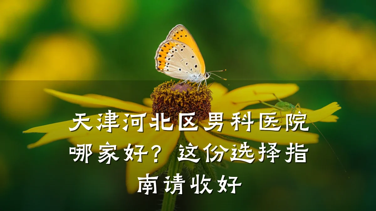 天津河北区男科医院哪家好?这份选择指南请收好